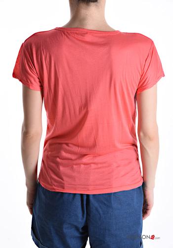 T-shirt maniche corte girocollo Fantasia stampata - ph 2