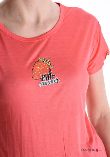 T-shirt maniche corte girocollo Fantasia stampata - ph 4