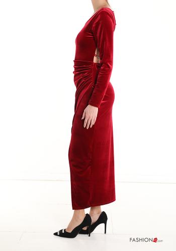 Abito in velluto lungo con strass con spacco - ph 3