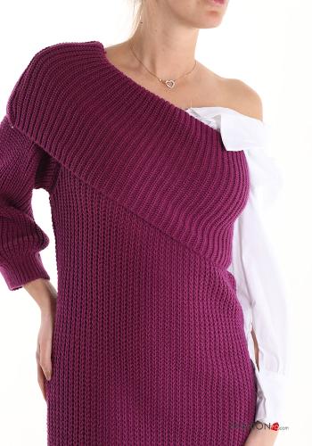 Abito al ginocchio scollo alla bardot - ph 4