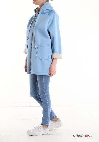 Mantel mit Taschen ohne Futter mit Reißverschluss mit Kapuze - ph 3