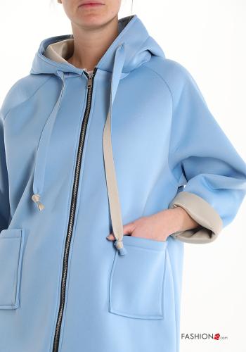 Mantel mit Taschen ohne Futter mit Reißverschluss mit Kapuze - ph 5