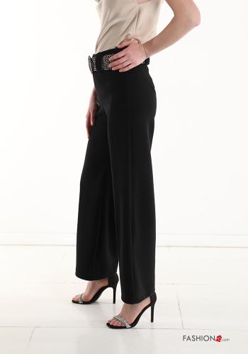 ausgestellte Hose mit Gürtel - ph 3
