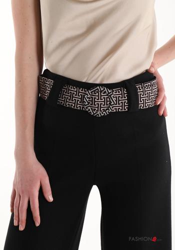 ausgestellte Hose mit Gürtel - ph 4