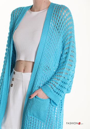 Cardigan a rete con tasche - ph 4