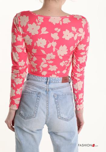 Body maniche lunghe Fantasia floreale - ph 2