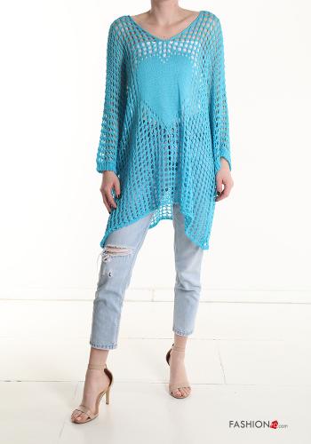 fishnet Sweater with v-neck