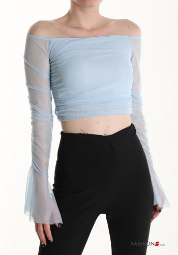 Top manches en tulle