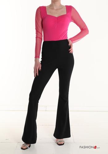 tulle sleeve Bodysuit bardot neckline - ph 6