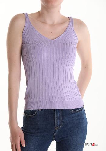Ribbed backless Tank-Top with v-neck - ph 1