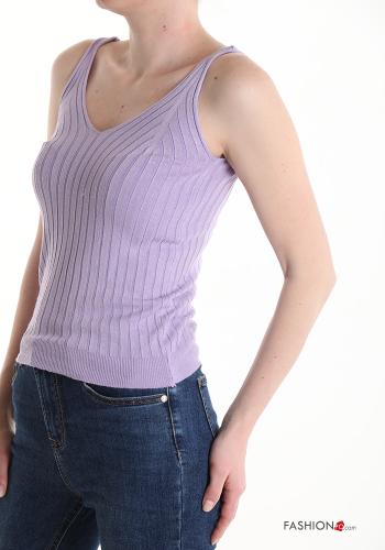 Ribbed backless Tank-Top with v-neck - ph 3