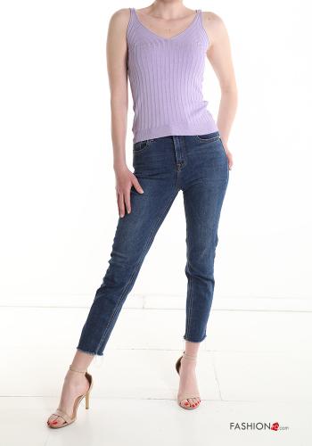 Ribbed backless Tank-Top with v-neck - ph 5