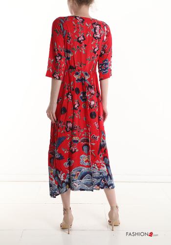 Floral long Dress 3/4 sleeve - ph 2