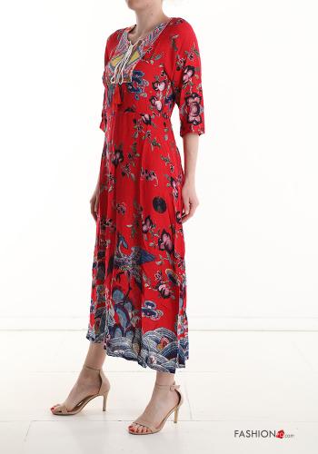 Floral long Dress 3/4 sleeve - ph 3
