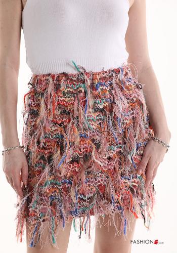 Minigonna Fantasia colorata con frange - ph 4