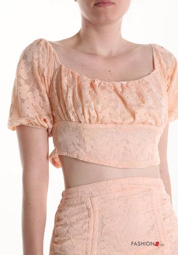 lace trim short sleeve adjustable Co-ord - ph 4