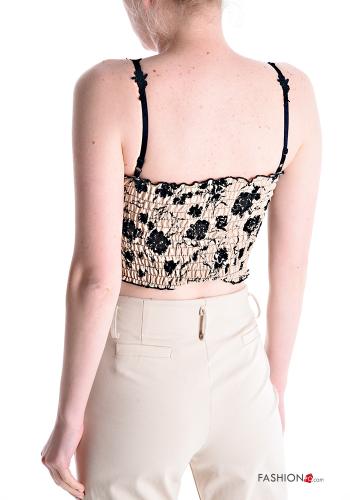 Top Fantasia floreale con coppe con elastico - ph 2