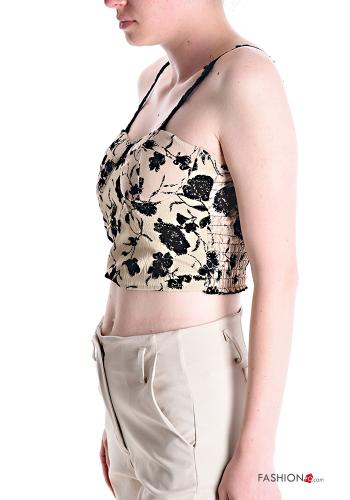 Top Fantasia floreale con coppe con elastico - ph 3
