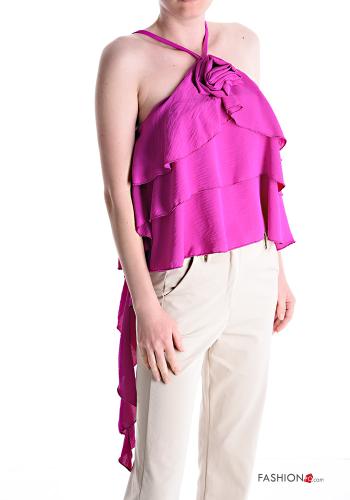 sleeveless asymmetrical Top with flounces - ph 1