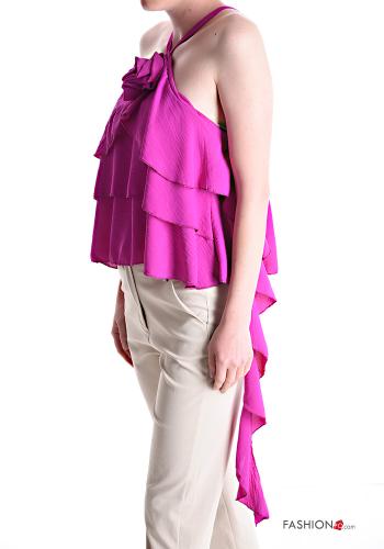 sleeveless asymmetrical Top with flounces - ph 3