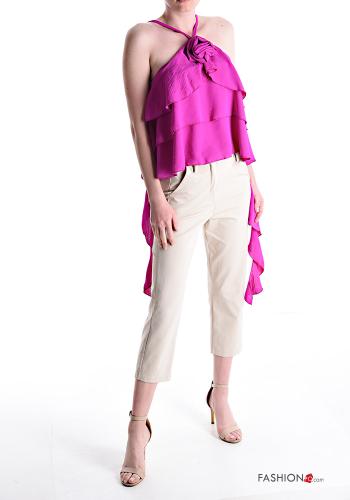 sleeveless asymmetrical Top with flounces - ph 5