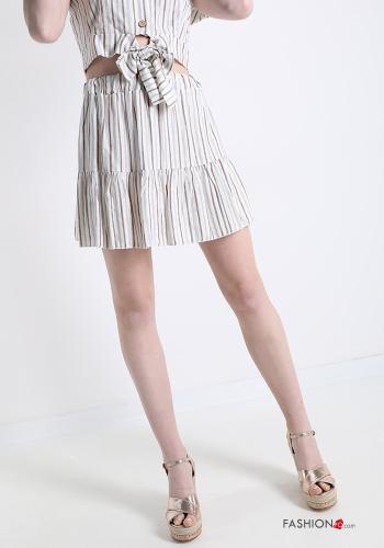 Minigonna Fantasia righe con balze - ph 1