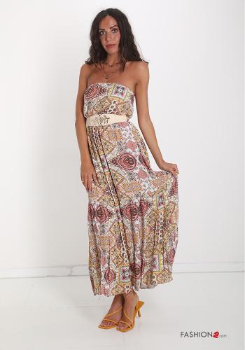 Kleid  mit Volants Jacquard-Muster - ph 1