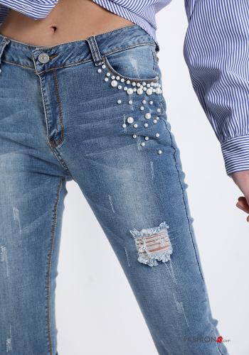 Jeans in Cotone  con perle - ph 4