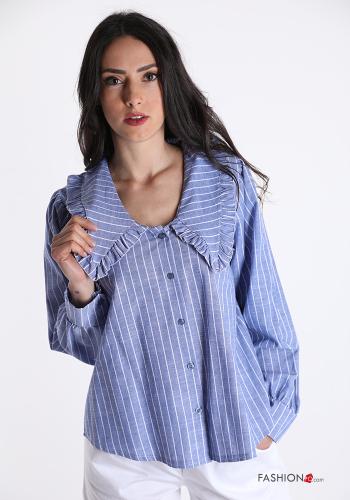 Camicia in Lino Fantasia righe - ph 1