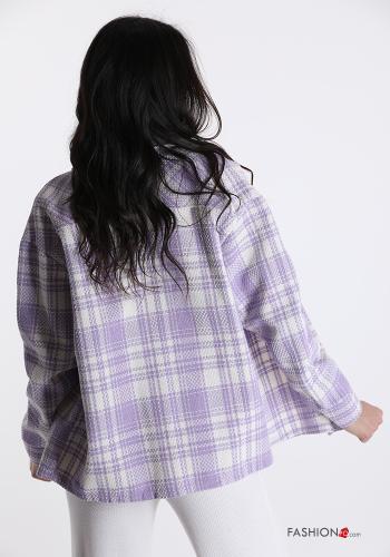 Giacca in Cotone  con bottoni con tasche Fantasia tartan - ph 2