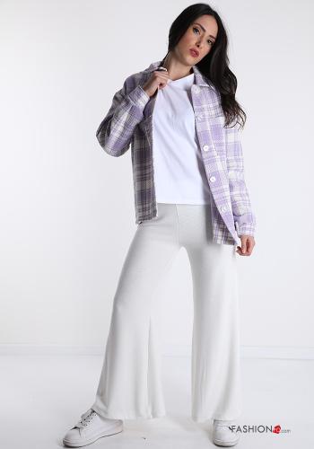 Giacca in Cotone  con bottoni con tasche Fantasia tartan - ph 5