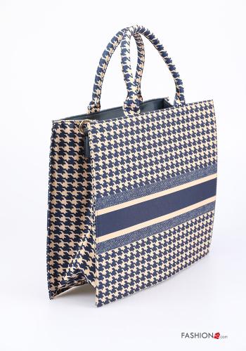 Shopper (Tote) Estampado pata de gallo con cremallera con bandolera - ph 2
