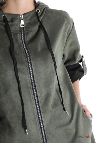 Duster Coat with pockets with hood with zip - ph 4