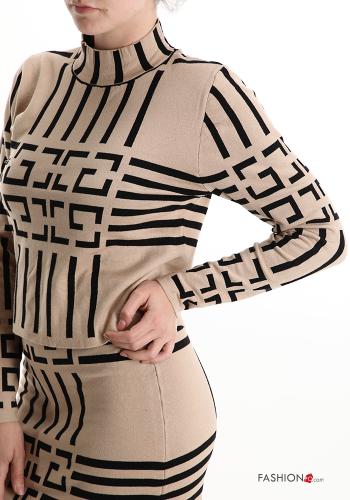Conjunto de cuello alto Estampado Geométrico - ph 4