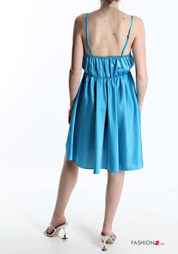 Satin Ärmelloses Kleid mit V-Ausschnitt - ph 2