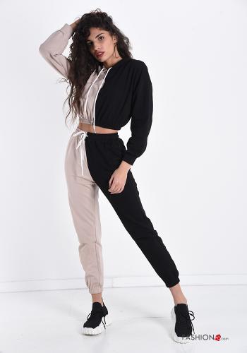 Traje de Algodón  con bolsillos con capucha - ph 1