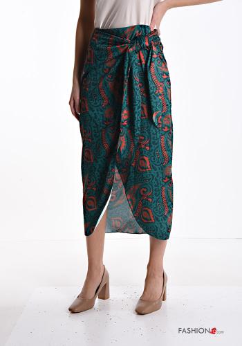 Falda tulipán midi Estampado jacquard - ph 1