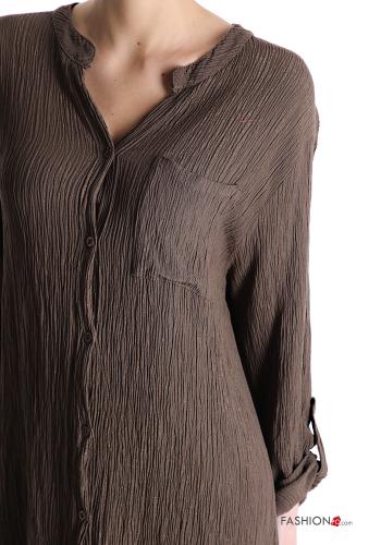 Vestido de camisa com bolsos - ph 4