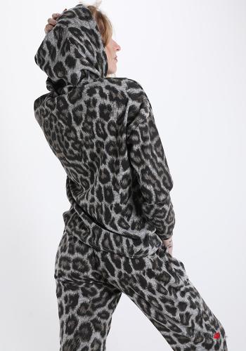 Sweatshirt  hooded with ribbon Animalier pattern - ph 2