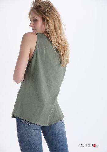 Top in Linen  with studs - ph 2