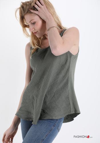 Top in Linen  with studs - ph 3