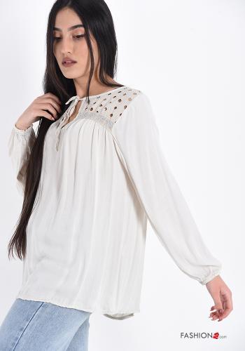 Blouse  lace with ribbon with bow - ph 3