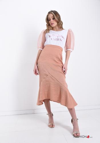 T-shirt in Cotton  tulle Written print - ph 5