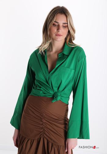 Shirt in Cotton  with pockets with bow - ph 1