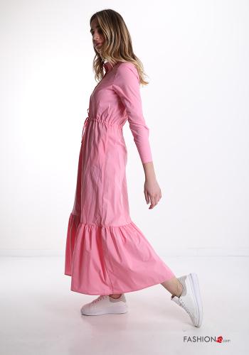 Shirt dress in Cotton  with flounces with bow - ph 3