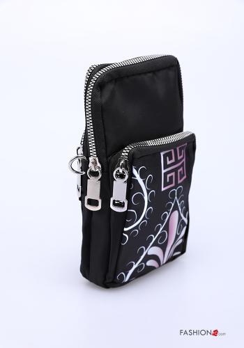 Patterned Card Case with zip with shoulder strap - ph 2