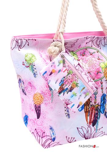 Mala de praia Padrão Estampado com fecho com porta chaves - ph 4