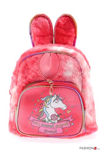 Zaino pelliccia sintetica con zip - ph 1