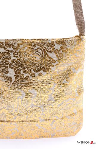 Bolso de Lino Diseño impreso con cremallera con bandolera - ph 4