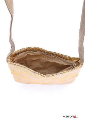 Bolso de Lino Diseño impreso con cremallera con bandolera - ph 5